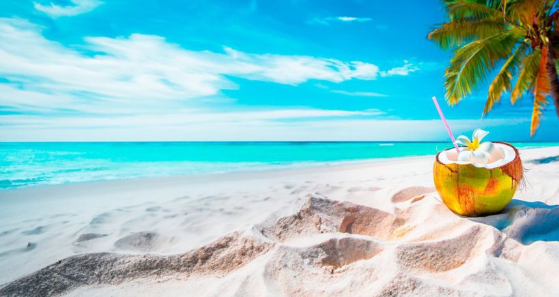 Strand mit Kokosnuss von Mustafa Kurnaz