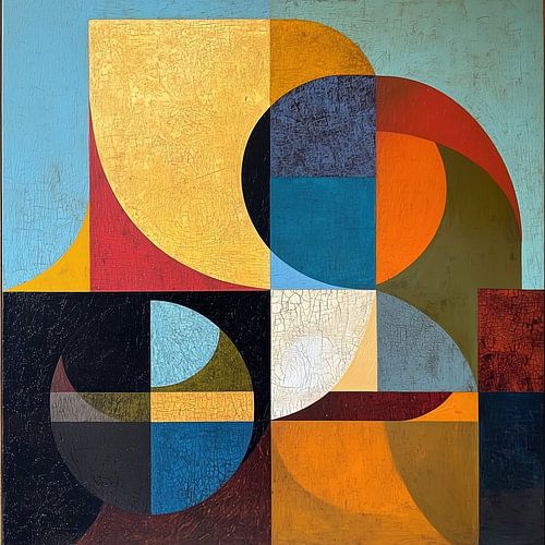 Abstracte vormen met goud