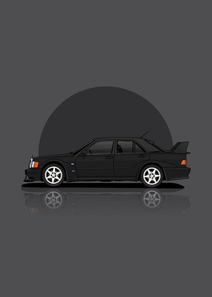 Kunst MERCEDES 190 EVO 2 von D.Crativeart