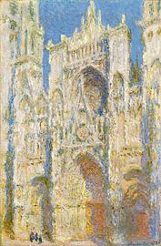 Rouen Cathedral, West Façade, Sunlight, Claude Monet