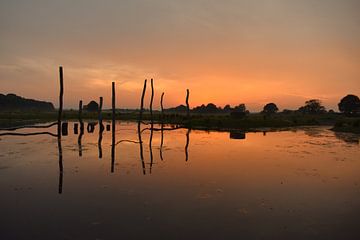 Ommermars, zonsondergang van Bert Kottier