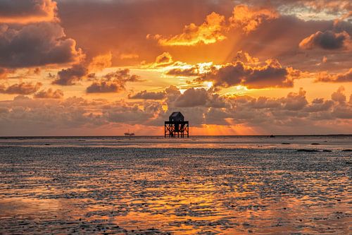 Engelsmanplaat mooie zonsondergang van Claudia De Vries