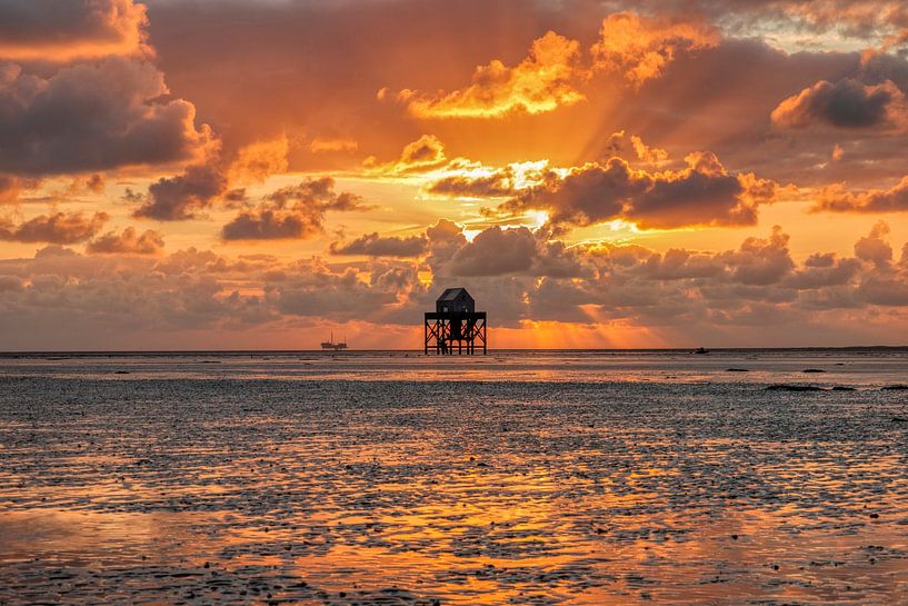 Engelsmanplaat mooie zonsondergang van Claudia De Vries