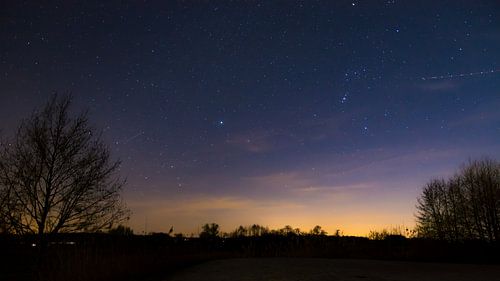 Landschap met sterrenhemel