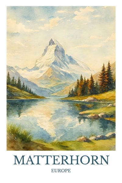 Majestätisches Matterhorn Kunstdruck von Robert Swaine