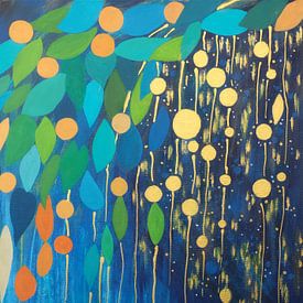 Leaves in the Gold Rush by Jutta Maria Pusl