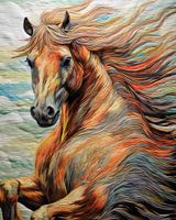 cheval en multicolore