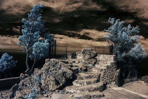 Paysage de Majorque en infrarouge