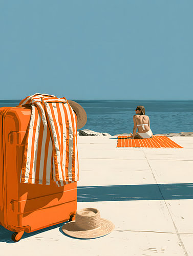 Orangefarbener Koffer, Endless Summer