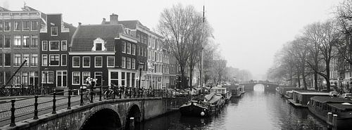 Amsterdam, Brouwersgracht / Keizersgracht in Schwarz und Weiß