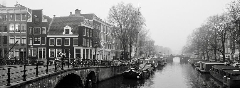Amsterdam, Brouwersgracht / Keizersgracht in zwart/wit van Amsterdam Highlights