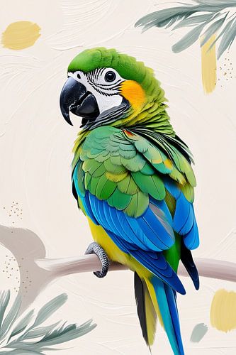 Kleurrijke papegaai op tak