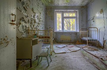 Zimmer in einem Krankenhaus in Pripjat von Truus Nijland