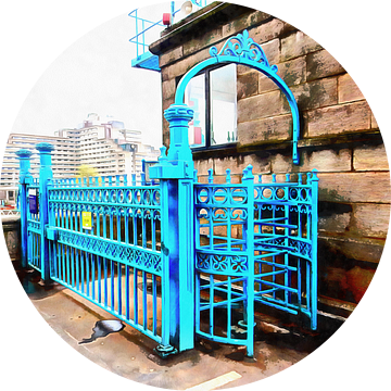 Blauw tourniquet op de Tower Bridge van Dorothy Berry-Lound