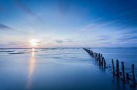Blue sunset / Zonsondergang in het blauw van Ton Drijfhamer thumbnail