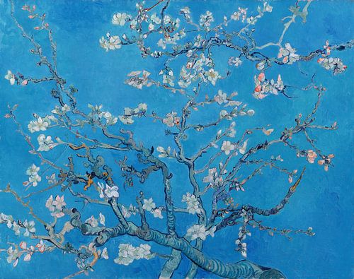 Fleur d'amandier par Vincent van Gogh (Bleu vif)