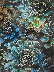 vetplanten groene natuur kunst #succulenten van JBJart Justyna Jaszke