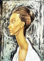 Lithograph of a woman - Amedeo Modigliani