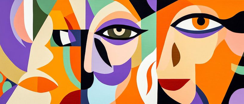 Farbenfrohe Seelen – Gesichter der Kunst von Poster Art Shop