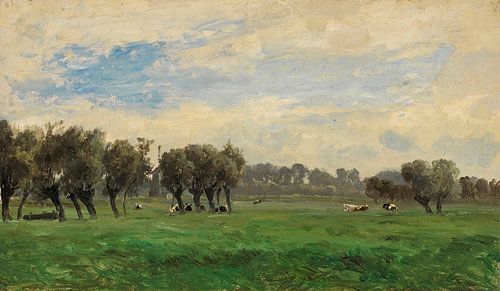 Carlos de Haes-Groen graslandschap, Antiek landschap