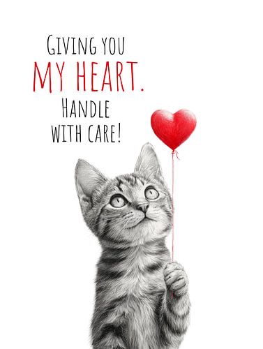 Cat in love by Melanie Viola