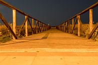 Nachtopname vanaf een steiger op het strand van Conil de la Frontera van Gottfried Carls thumbnail