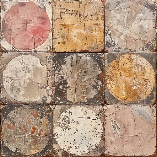 Abstracte weergave van verweerde tegels