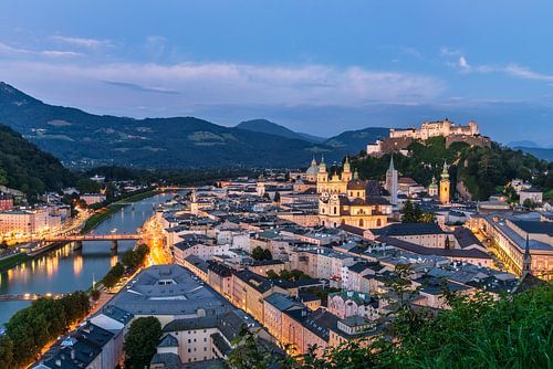 Salzburg in de avond