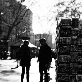 Kiosk op La Rambla Barcelona van Creative PhotoLab