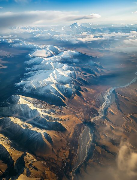 Harmonie: bergen en vlaktes van fernlichtsicht