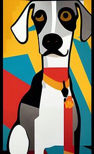 Pop art dog by Karin vanBijlevelt