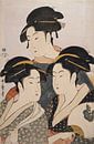 Kitagawa, Utamaro, trois beautés, Kosha, estampe japonaise par Liszt Collection Aperçu