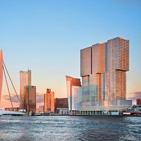 Der Sonnenuntergang in Rotterdam von Emma Groenenboom