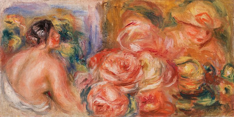 Rosen und ein kleiner Akt, Renoir (1916) von Atelier Liesjes