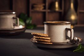 Coffee with syrup waffles by Iryna Melnyk