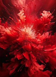 Abstrakte rote Blume
