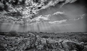 zonneharp boven namibië van Ed Dorrestein