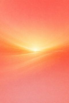 Soft Orange Horizon Glow Abstract Light Background Minimalist Wall Art