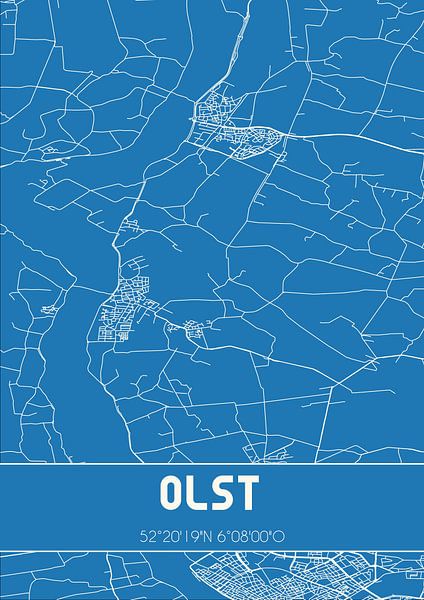 Blueprint | Map | Olst (Overijssel) by Prints of Place