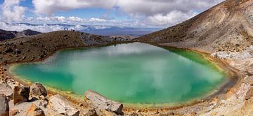 Het Emerald Lake op de Tongariro Track in Nieuw-Zeeland van Andreas Peters