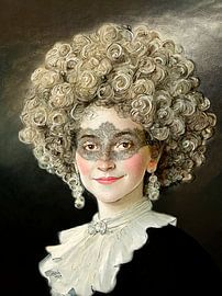 Klassische Frau mit Maske