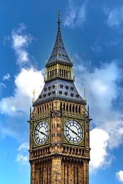 Big Ben Elizabeth Clock Tower London Close-up by Andreea Eva Herczegh