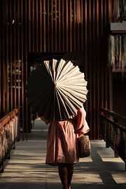 The woman with the Japanese umbrella by Joey Joell