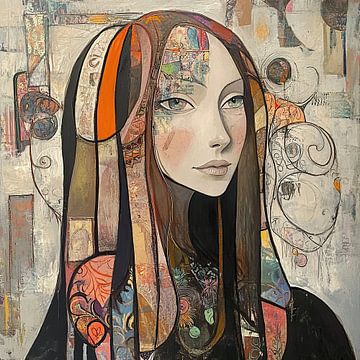 Woman with Colours | Woman with Patterns in Hair