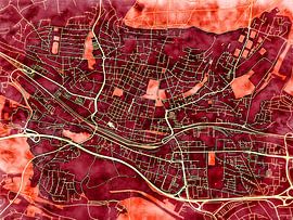 Map of Göppingen with the style 'Amber Autumn' by Maporia