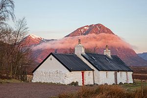  Sonnenaufgang am Black Rock Cottage mit dem Buachille Etive Mor, Lochabe