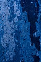 Blauwe urbex muur