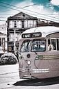 Iconische tram in San Francisco zwartwit (colour pop) van Daphne Groeneveld thumbnail