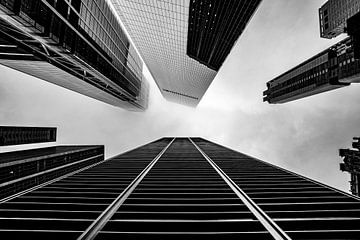 Skyscrapers in New York City Wall Street by Eveline Dekkers