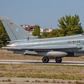German Eurofighter Typhoon on a visit to Greece. by Jaap van den Berg
